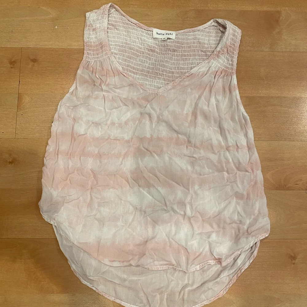 Bella Dahl Blush Tie-Dye V-Neck Sleeveless Camisole